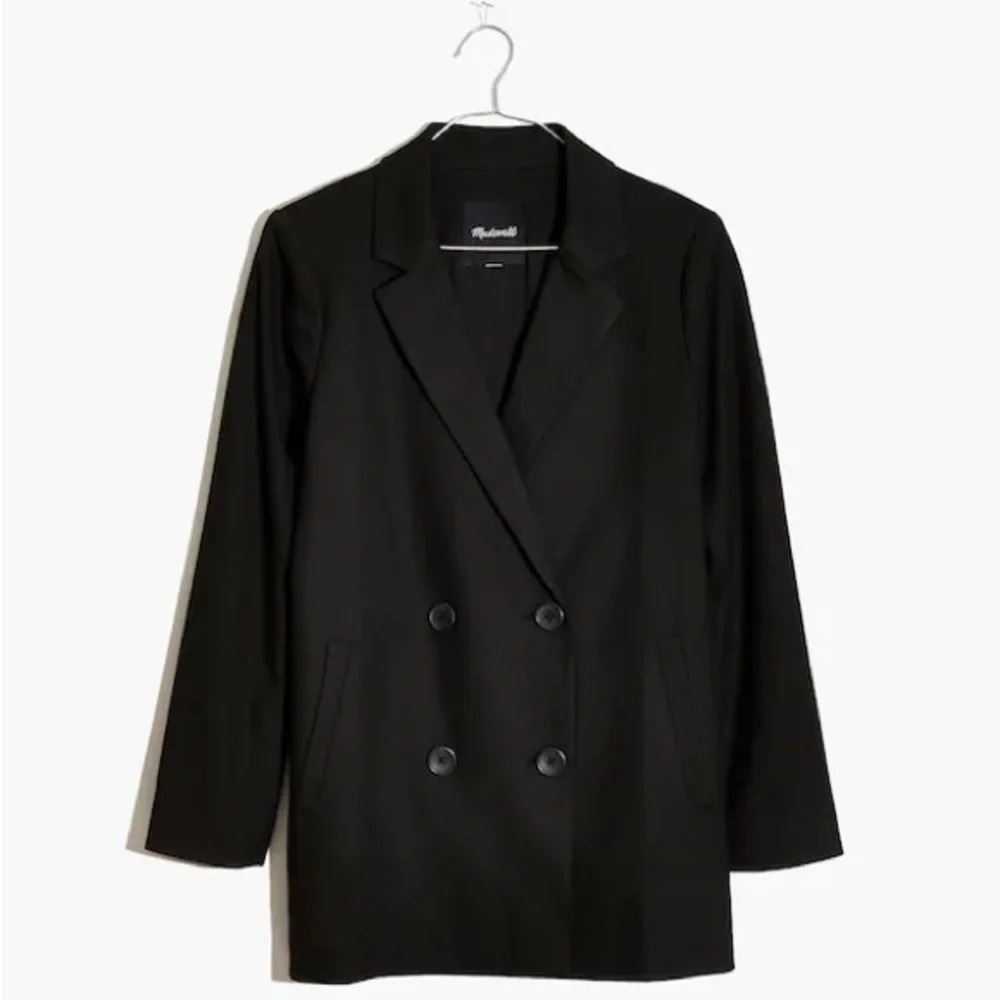 Madewell Caldwell Double-Breasted Blazer Black Small